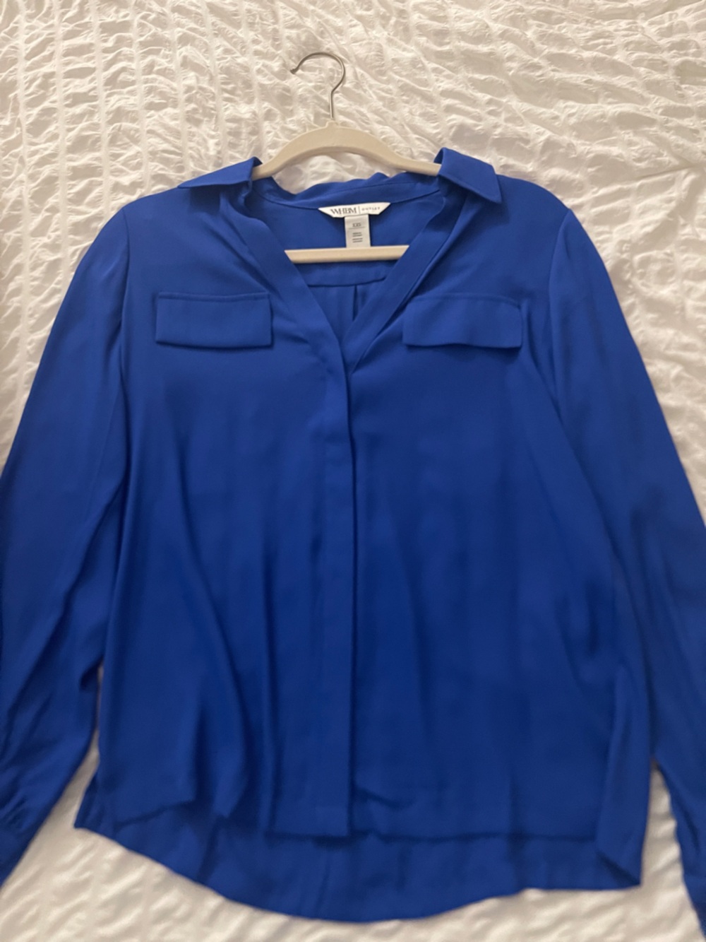 Royal Blue Long-Sleeve Blouse